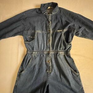 Vintage Dreams Denim Jumpsuit romper Medium pockets!
